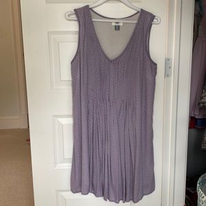 Flowy purple dress. Easily makes the fit and is super comfortable.